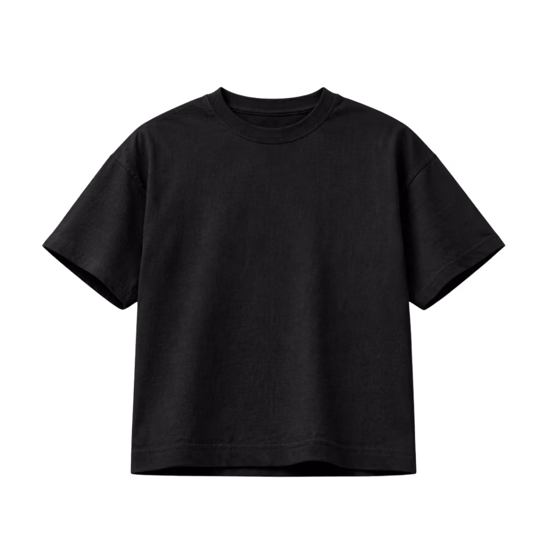 Czarny t-shirt — baza pod nadruk